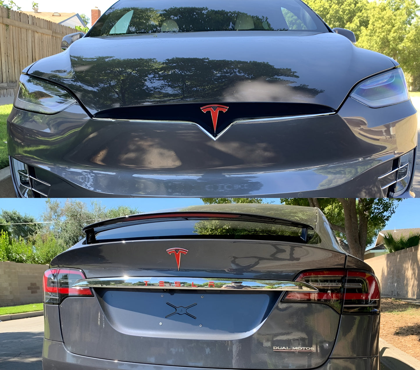 Tesla Model X Emblem Bundle 8 Stickers