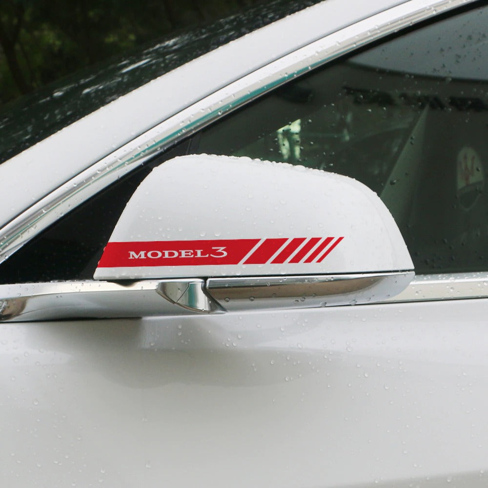 Tesla Model 3 Side Mirror Cover Sticker - 8 Inches